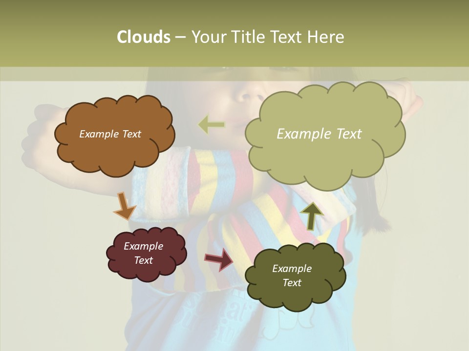 Young Finger White Background PowerPoint Template