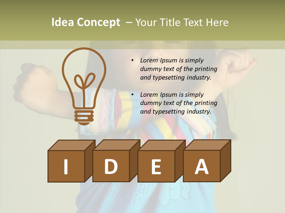 Young Finger White Background PowerPoint Template