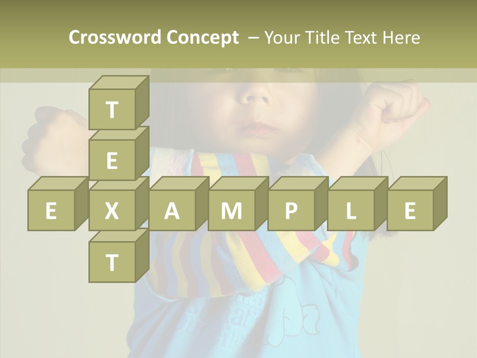 Young Finger White Background PowerPoint Template