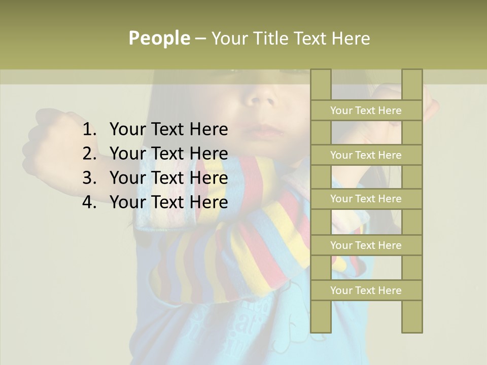 Young Finger White Background PowerPoint Template