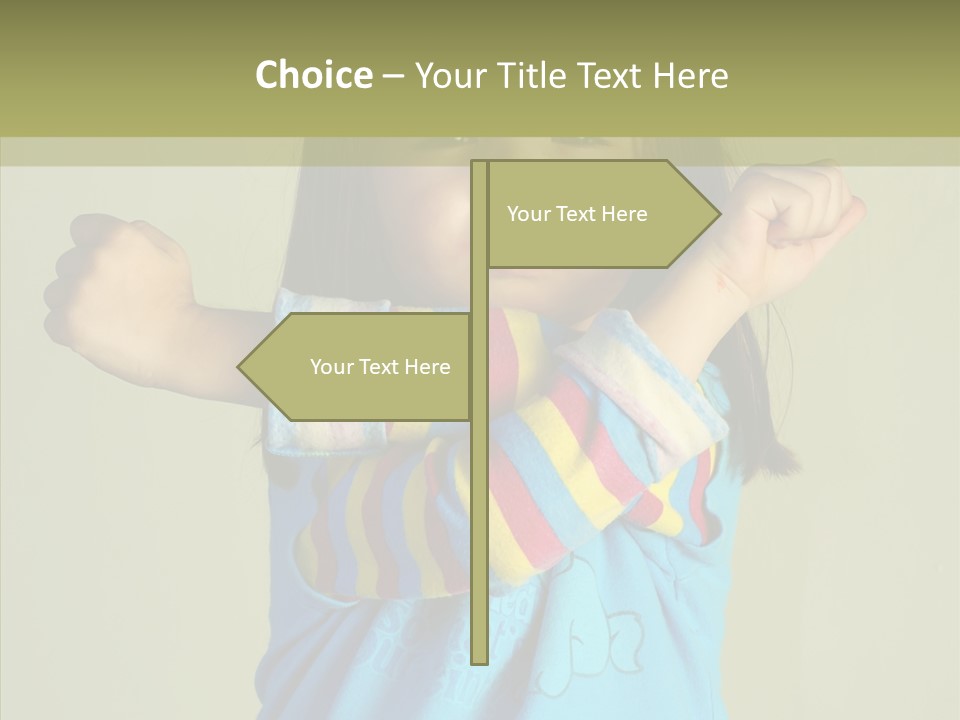 Young Finger White Background PowerPoint Template