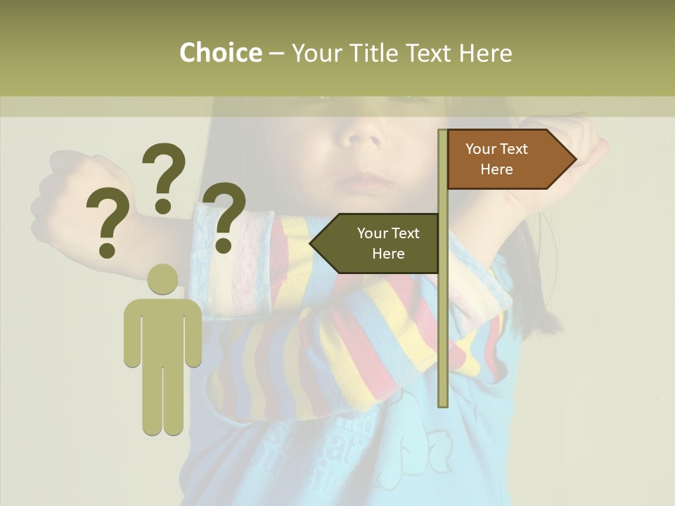 Young Finger White Background PowerPoint Template