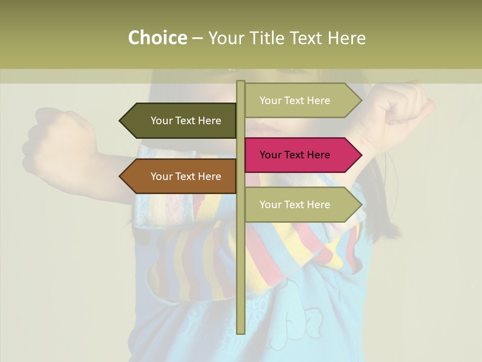 Young Finger White Background PowerPoint Template