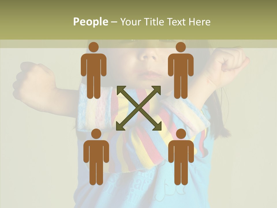 Young Finger White Background PowerPoint Template