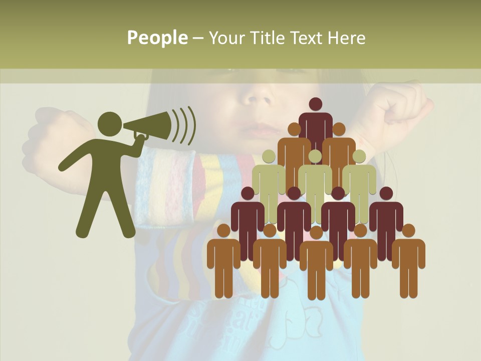 Young Finger White Background PowerPoint Template