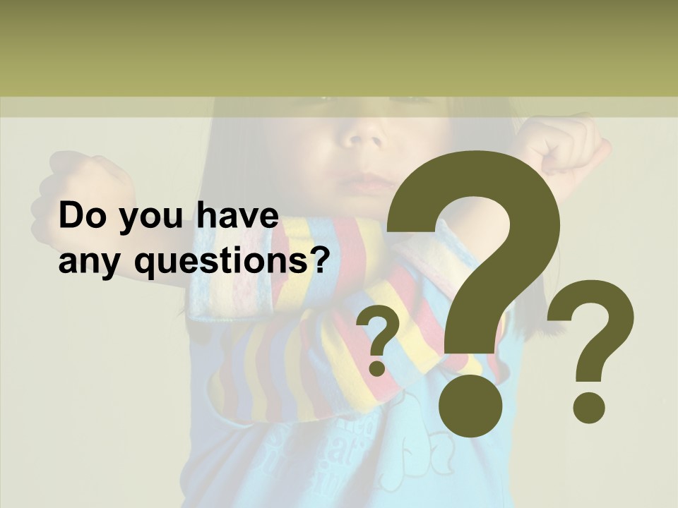 Young Finger White Background PowerPoint Template