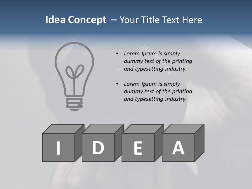 Assistance Finger White Background PowerPoint Template