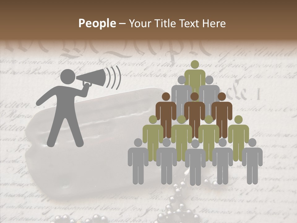 Helping Hand Grandmother Human PowerPoint Template