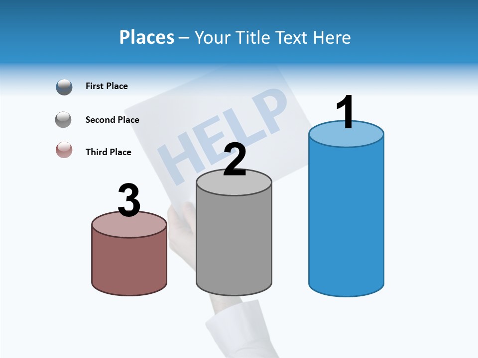Helping Hand Finger Senior PowerPoint Template