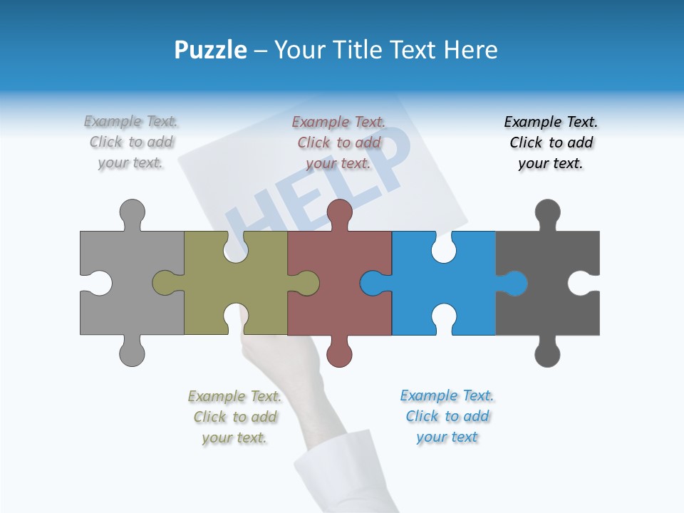 Helping Hand Finger Senior PowerPoint Template