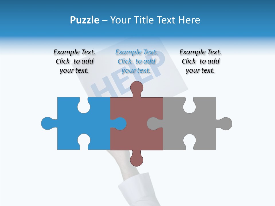 Helping Hand Finger Senior PowerPoint Template