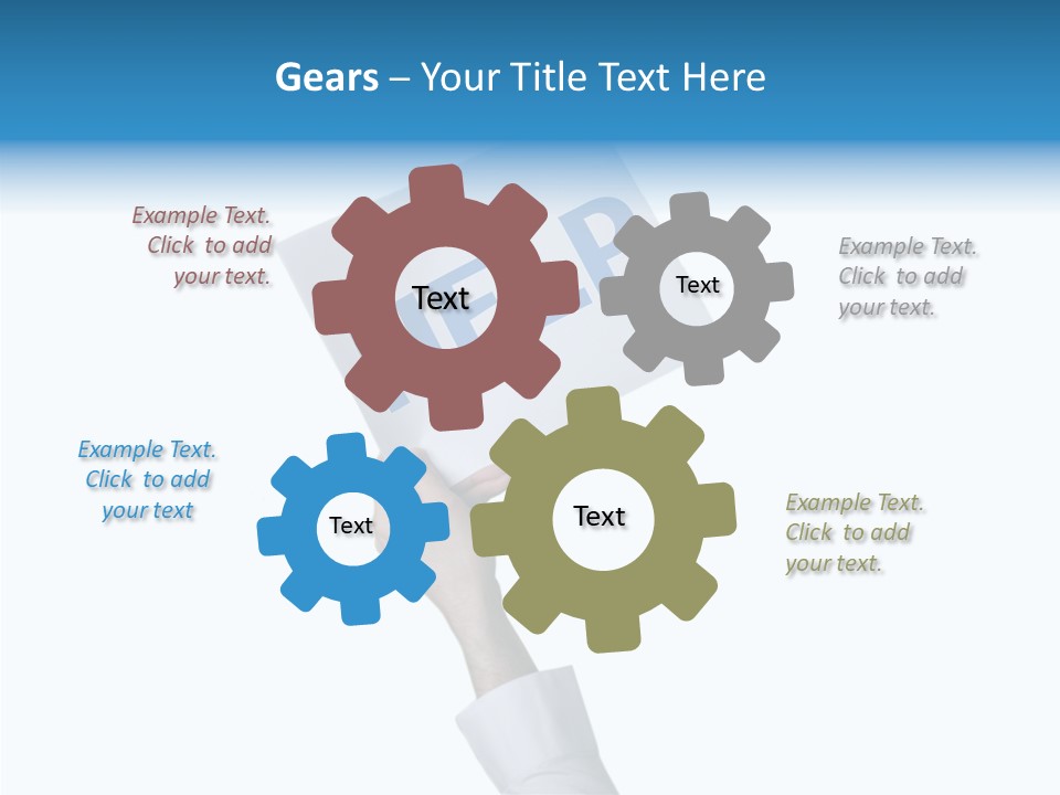 Helping Hand Finger Senior PowerPoint Template