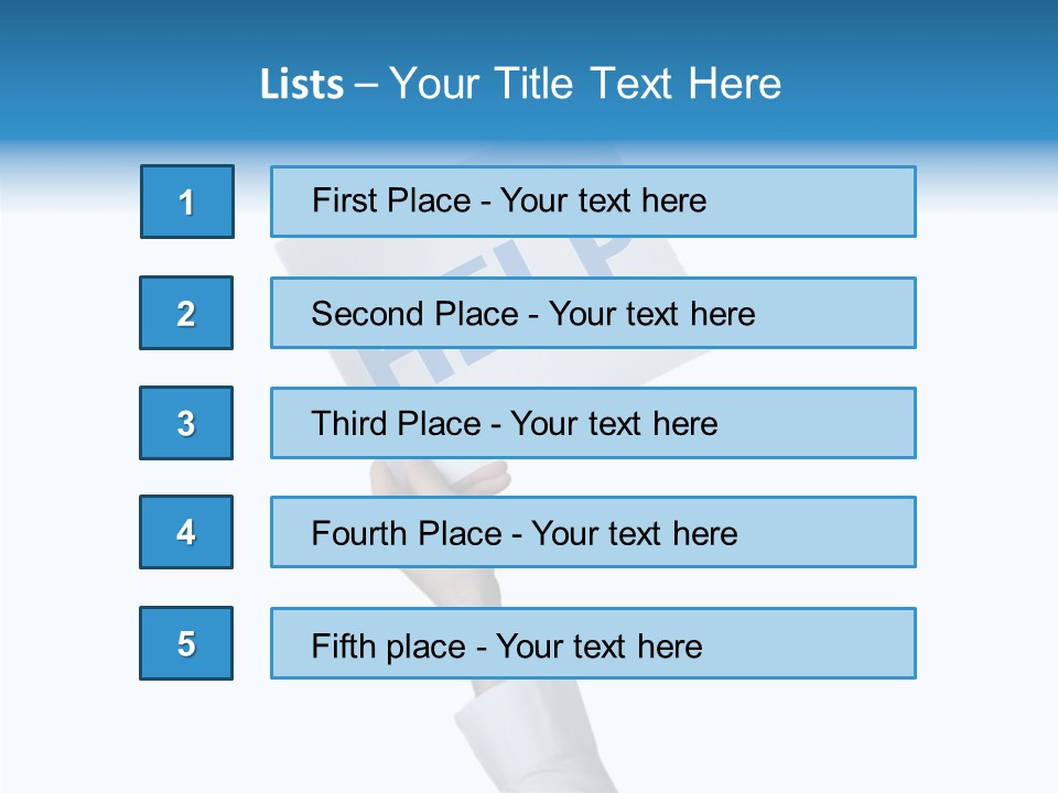 Helping Hand Finger Senior PowerPoint Template