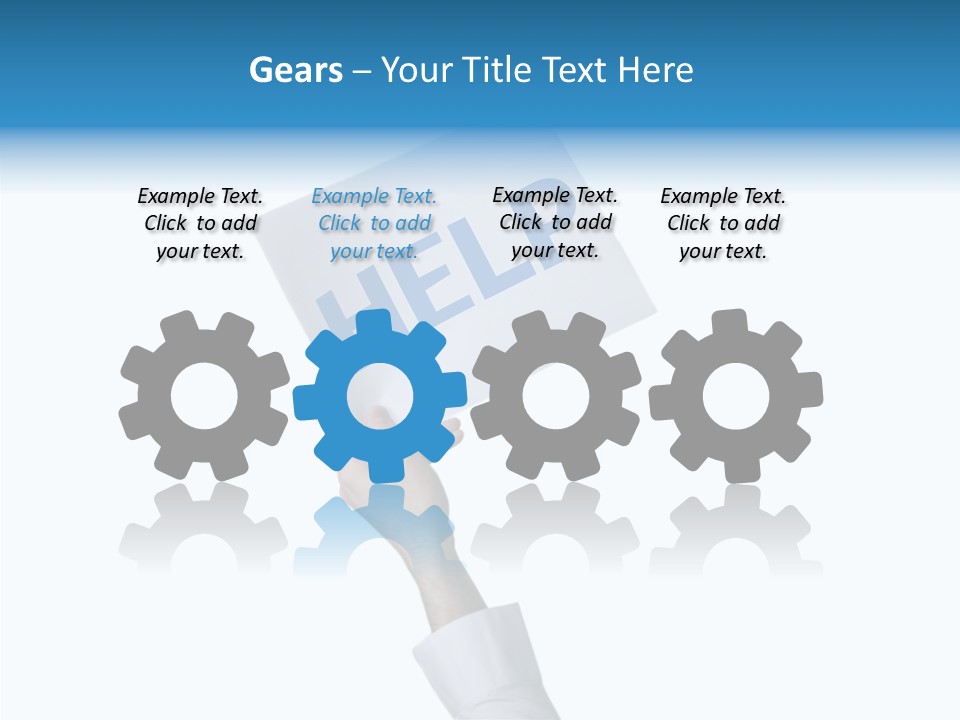 Helping Hand Finger Senior PowerPoint Template