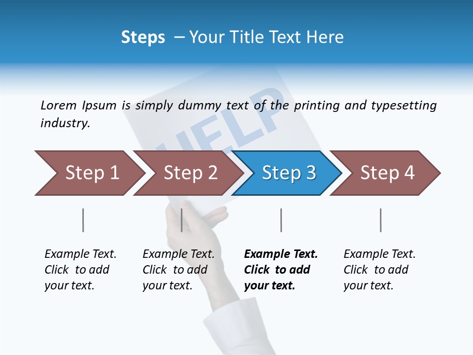 Helping Hand Finger Senior PowerPoint Template