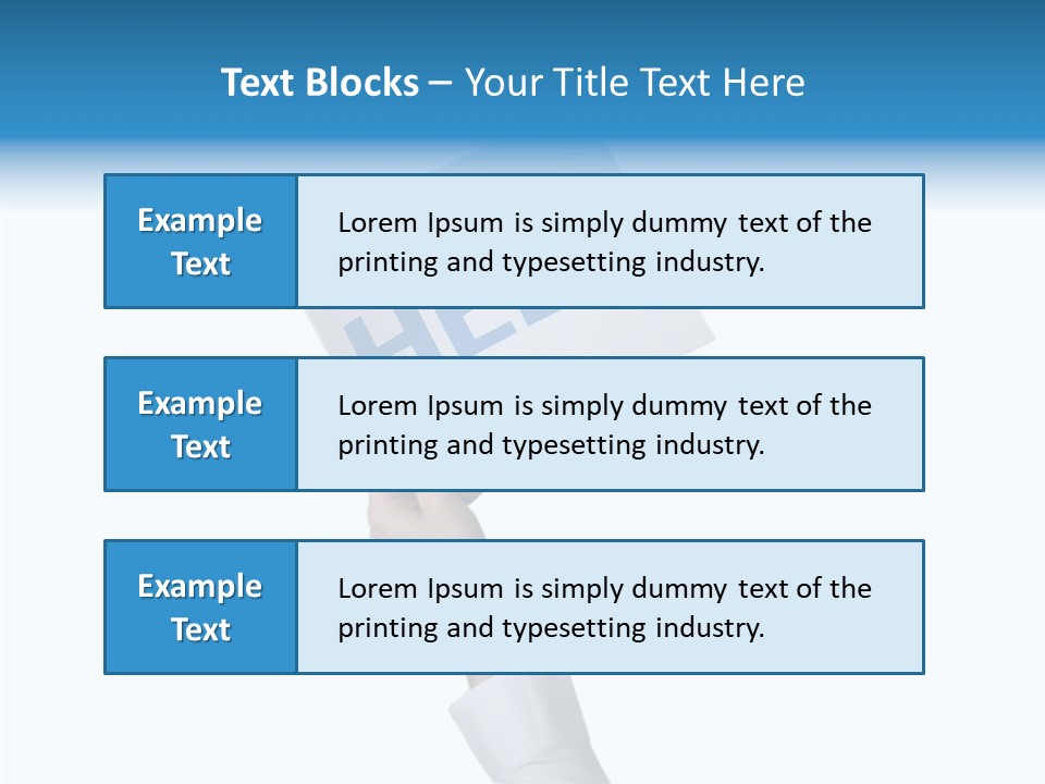 Helping Hand Finger Senior PowerPoint Template