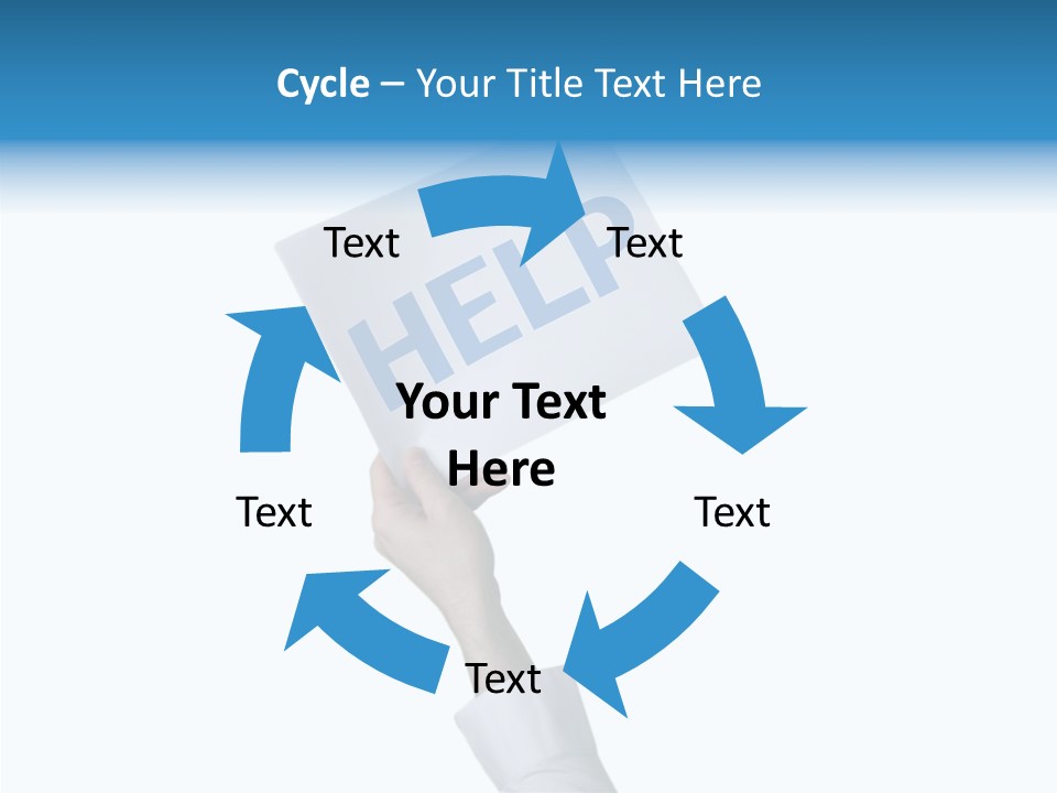 Helping Hand Finger Senior PowerPoint Template