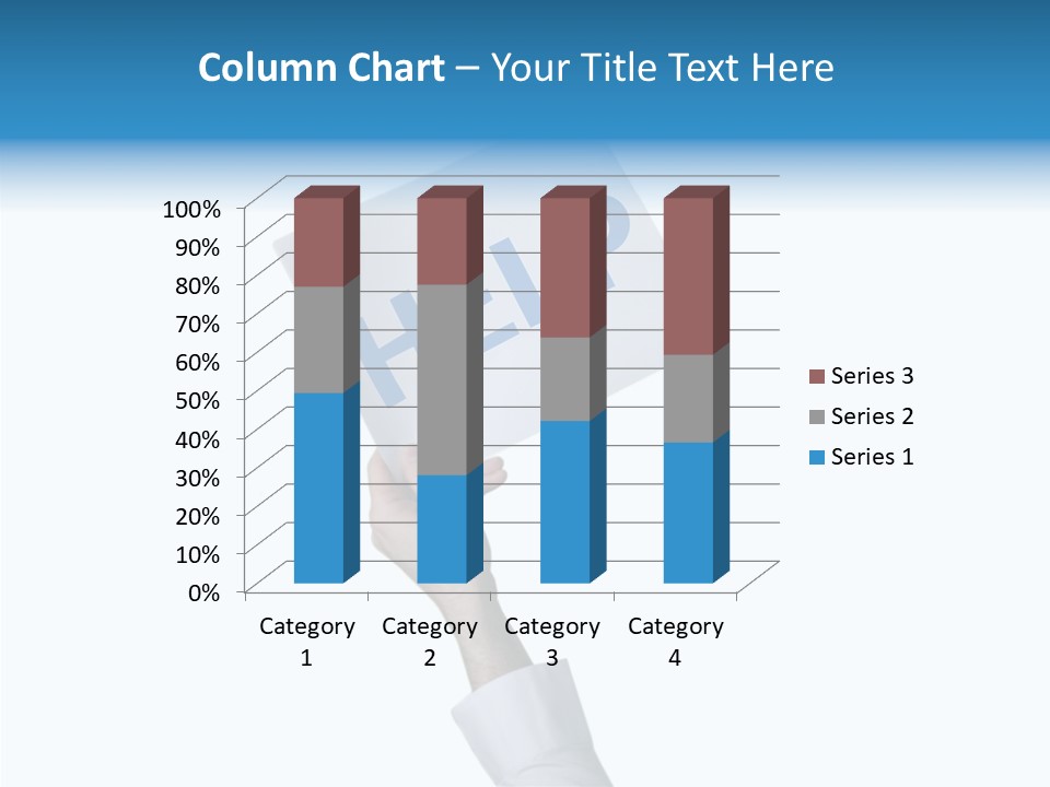 Helping Hand Finger Senior PowerPoint Template