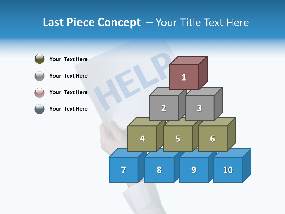 Helping Hand Finger Senior PowerPoint Template
