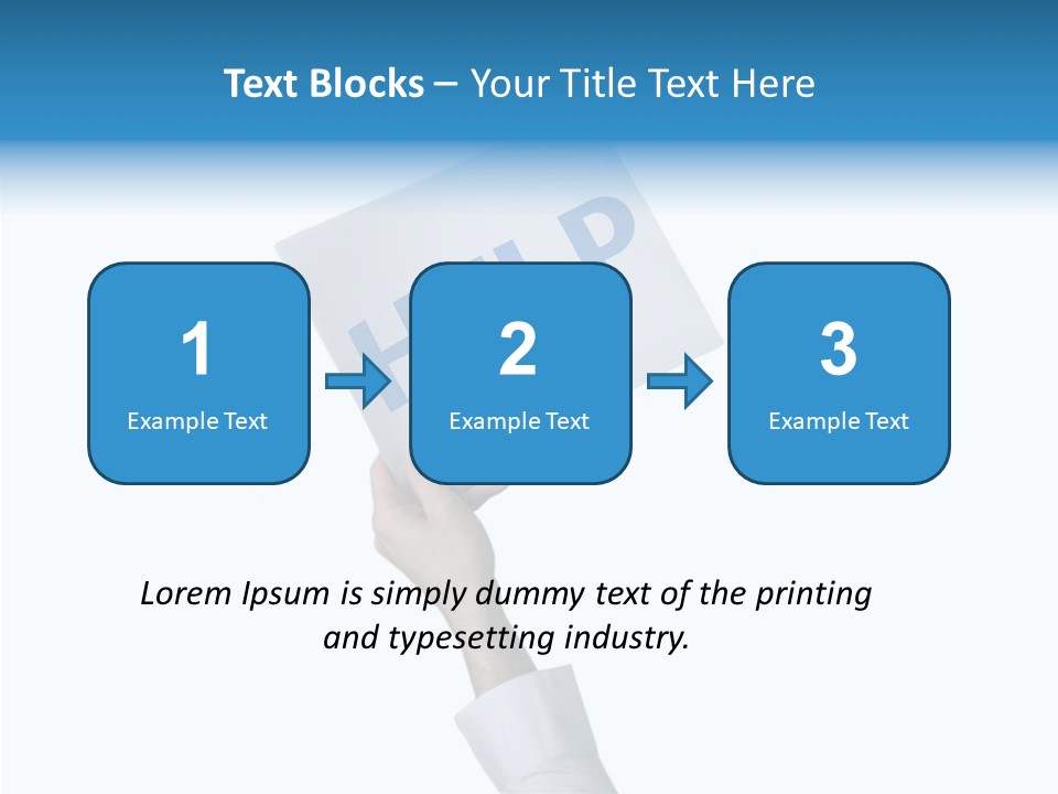 Helping Hand Finger Senior PowerPoint Template