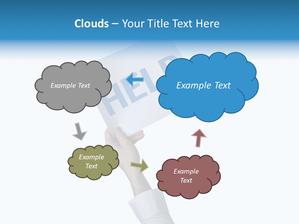 Helping Hand Finger Senior PowerPoint Template