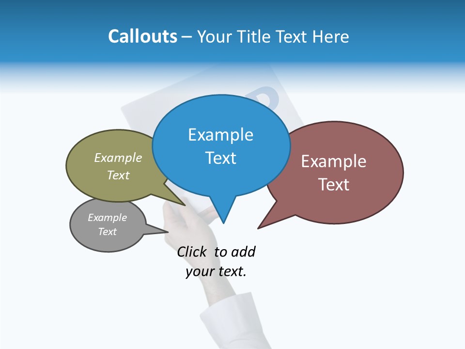 Helping Hand Finger Senior PowerPoint Template