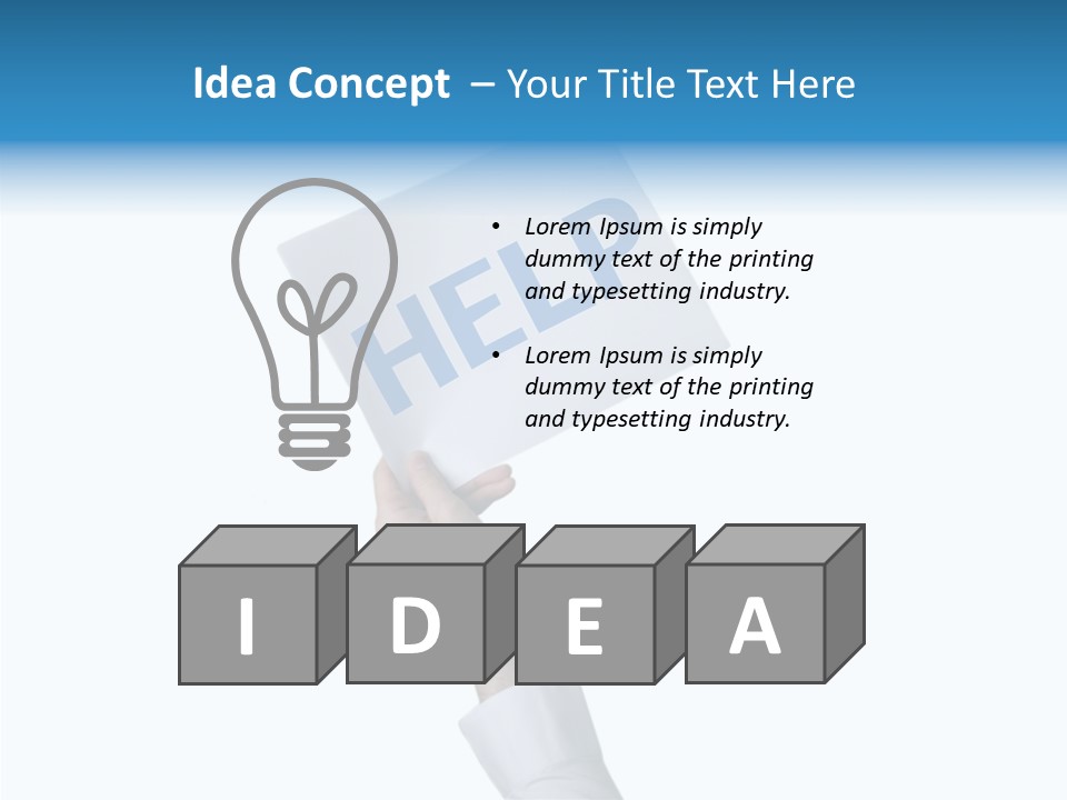 Helping Hand Finger Senior PowerPoint Template