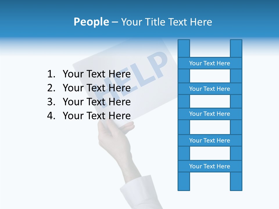 Helping Hand Finger Senior PowerPoint Template