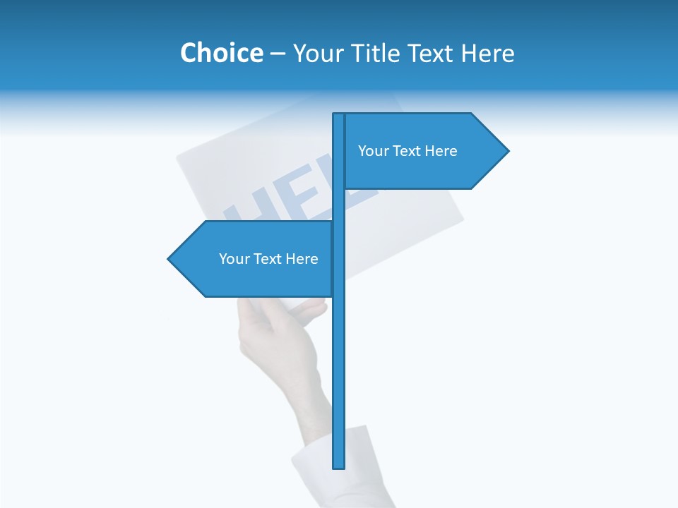 Helping Hand Finger Senior PowerPoint Template