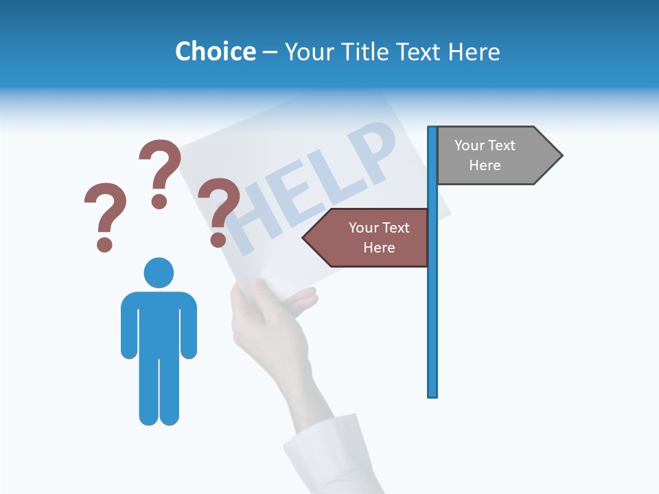 Helping Hand Finger Senior PowerPoint Template