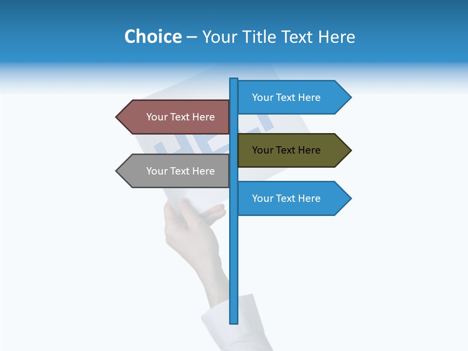Helping Hand Finger Senior PowerPoint Template