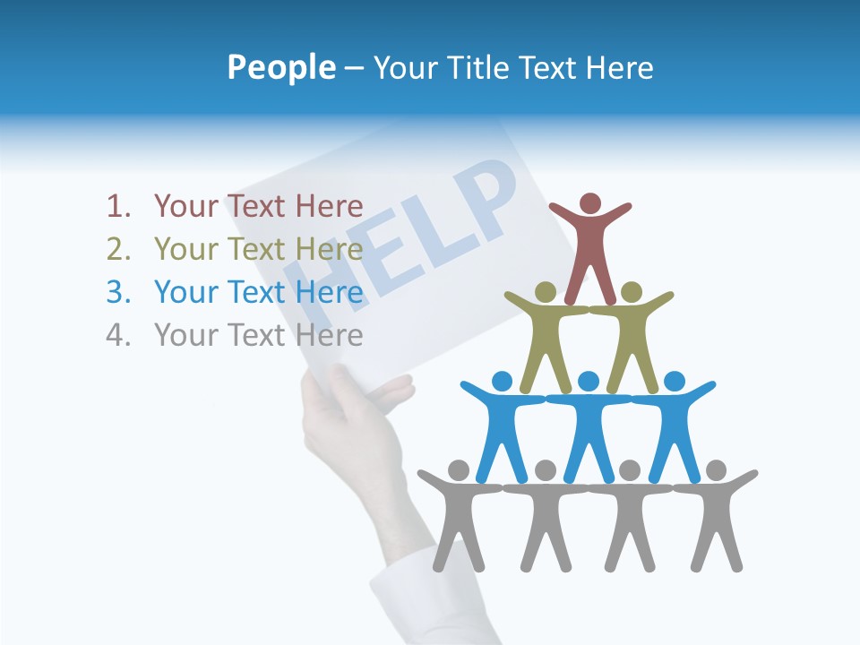 Helping Hand Finger Senior PowerPoint Template