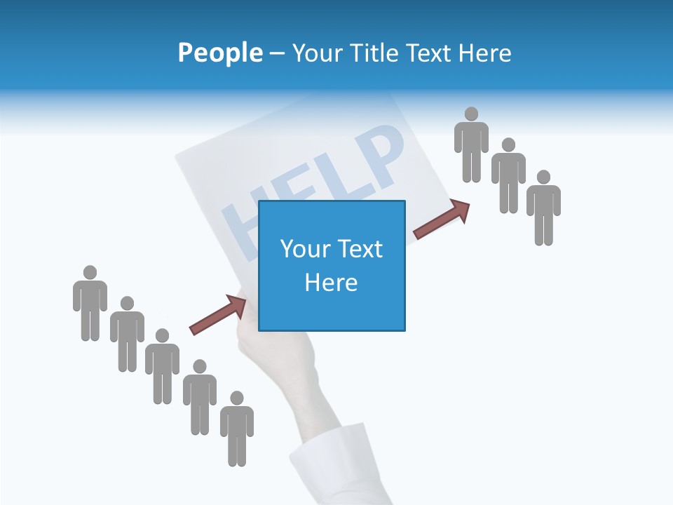 Helping Hand Finger Senior PowerPoint Template