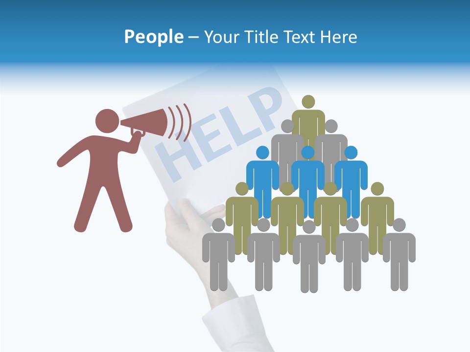 Helping Hand Finger Senior PowerPoint Template