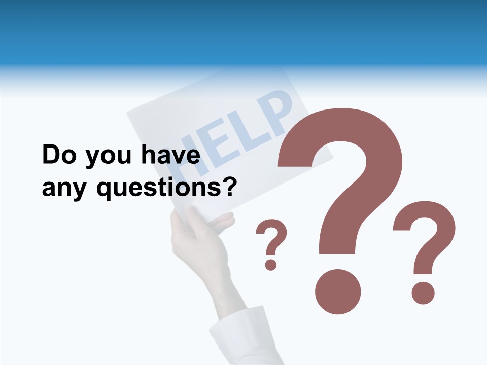 Helping Hand Finger Senior PowerPoint Template