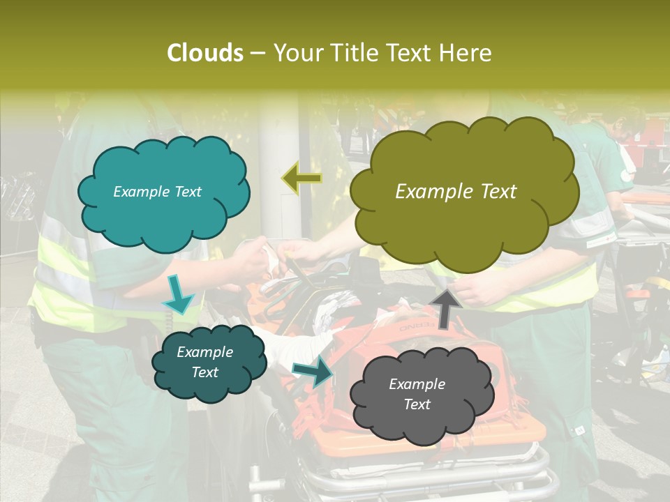 Senior  Holding Hands Assist PowerPoint Template