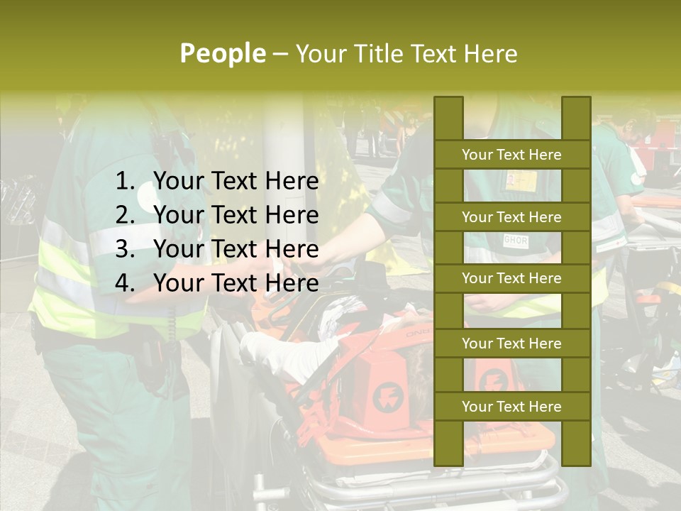 Senior  Holding Hands Assist PowerPoint Template