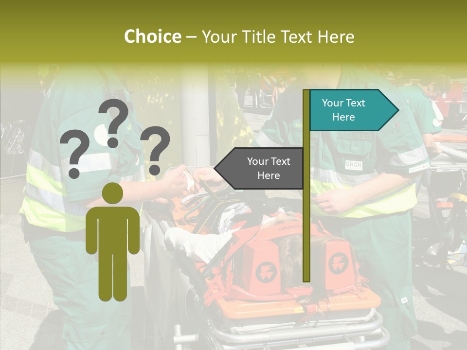 Senior  Holding Hands Assist PowerPoint Template