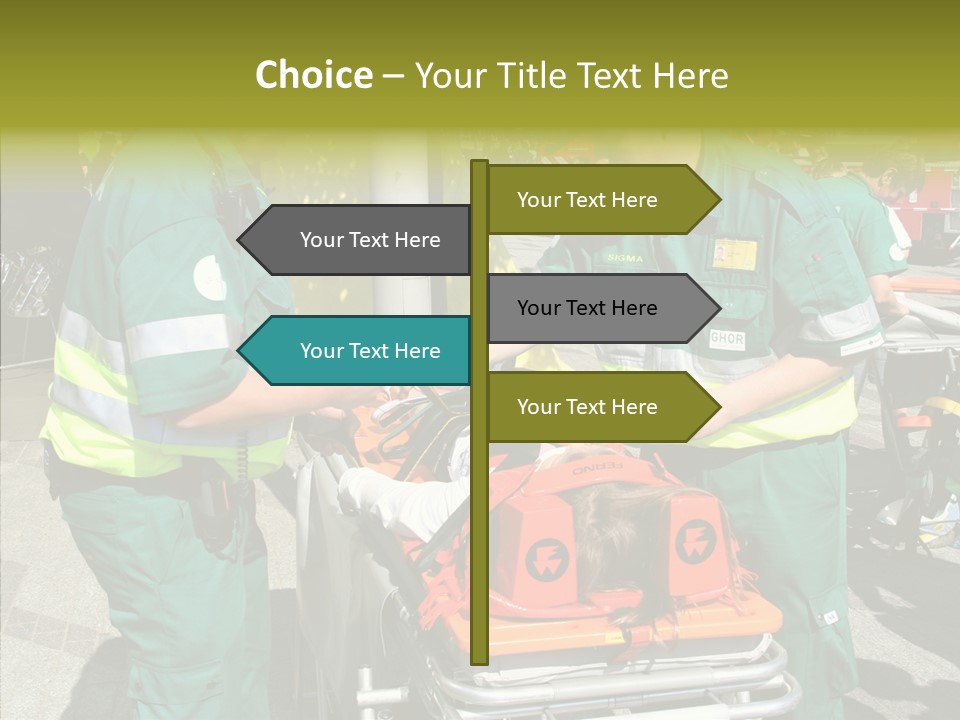 Senior  Holding Hands Assist PowerPoint Template