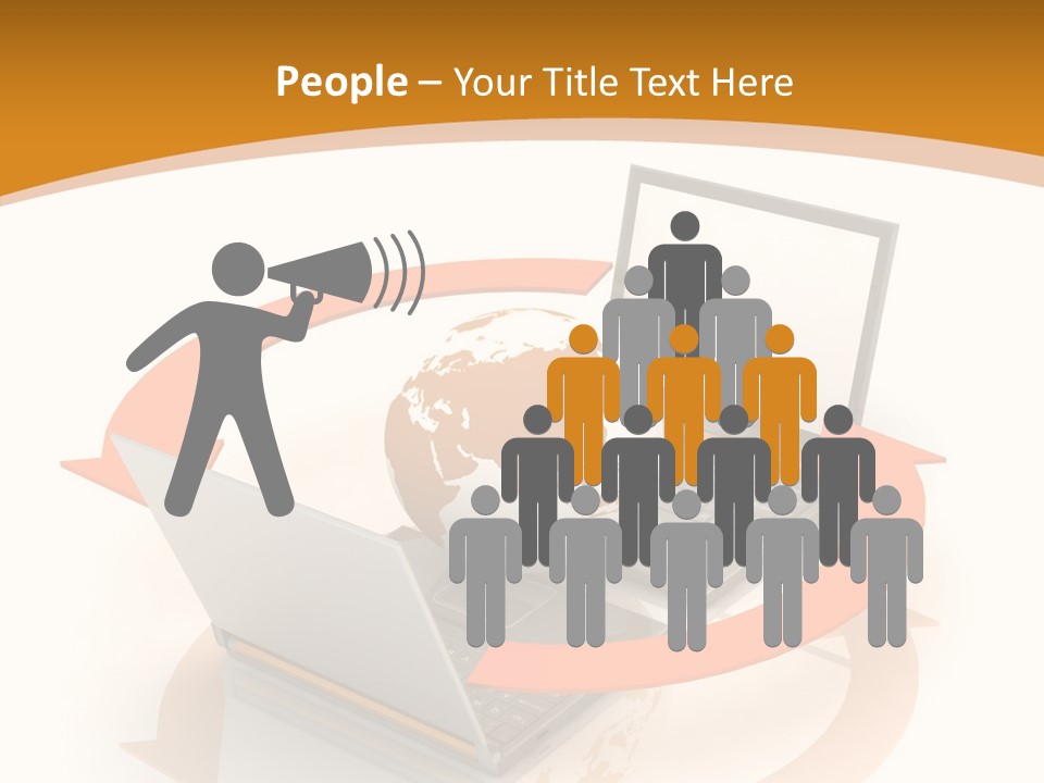 Togetherness White Background Assist PowerPoint Template