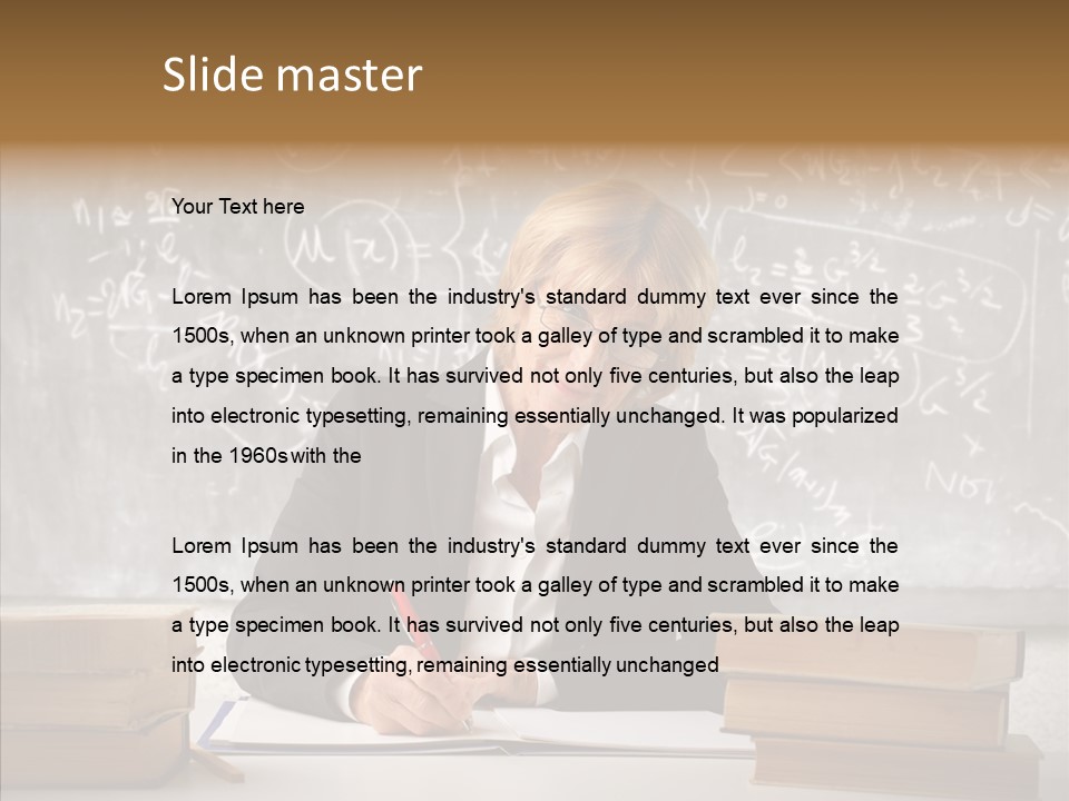 Old Finger Senior PowerPoint Template