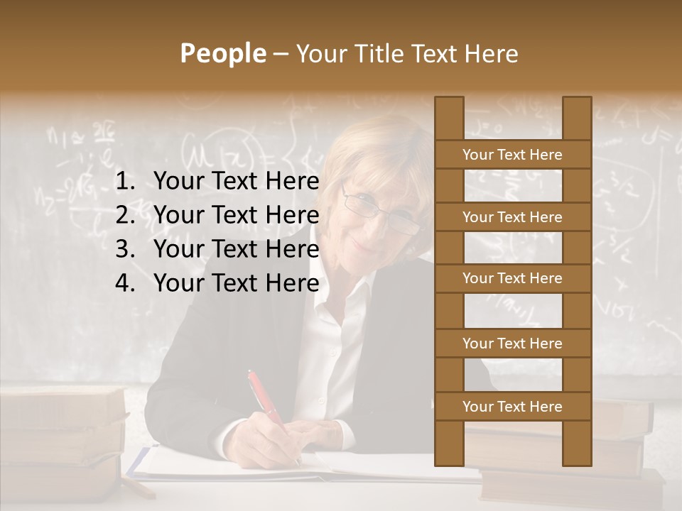Old Finger Senior PowerPoint Template