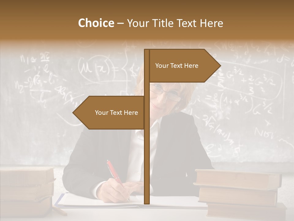 Old Finger Senior PowerPoint Template