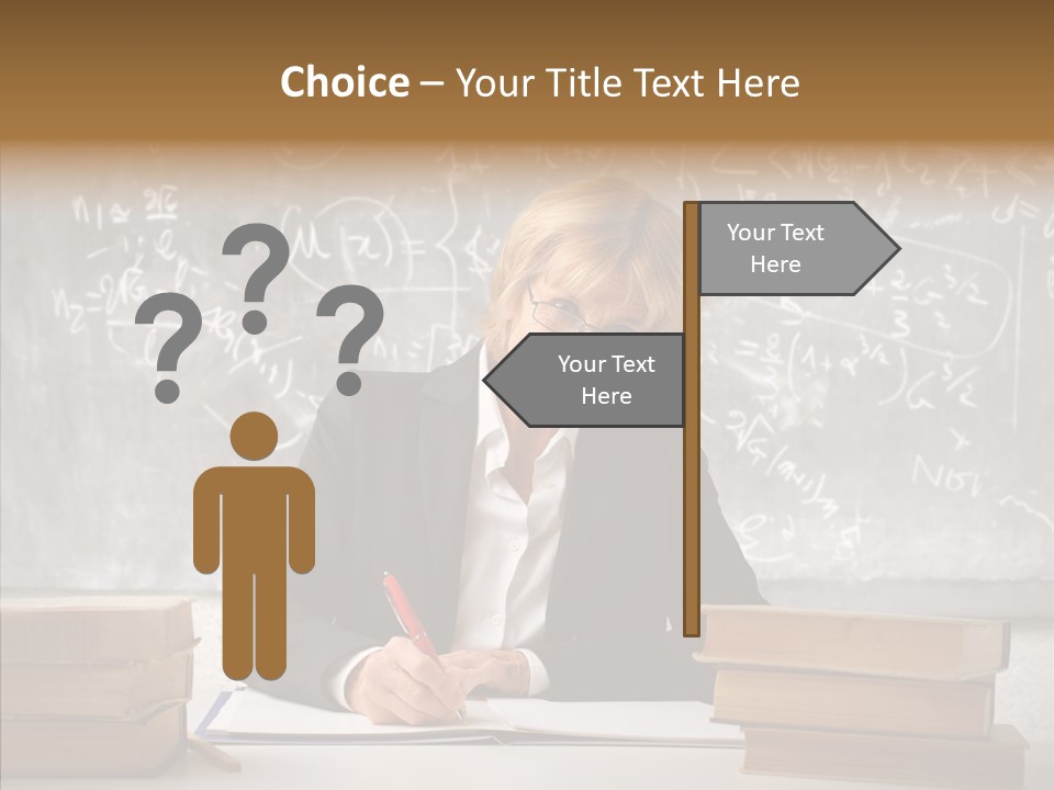 Old Finger Senior PowerPoint Template