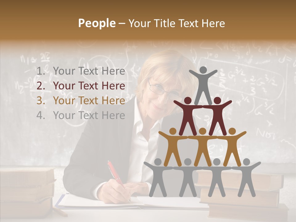 Old Finger Senior PowerPoint Template