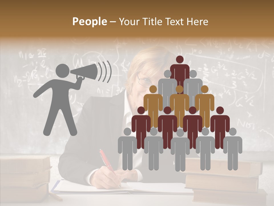 Old Finger Senior PowerPoint Template