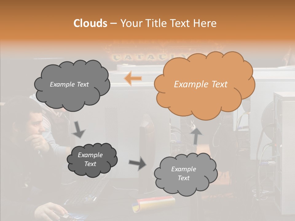 White Finger Women PowerPoint Template