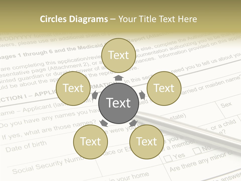 Female Background Holding Hands PowerPoint Template