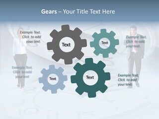 Assistance Closeup White Background PowerPoint Template