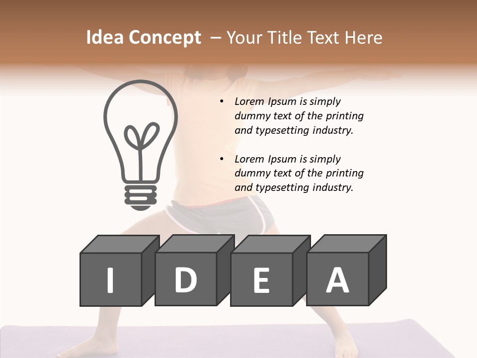 Female Closeup Close Up PowerPoint Template